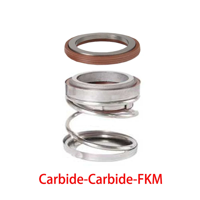 

108-40 108-45 108-50 108-55 108-60 108-65 FKM Fluororubber Carbide Water Pump Single Coil Spring Bellows Shaft Mechanical Seal