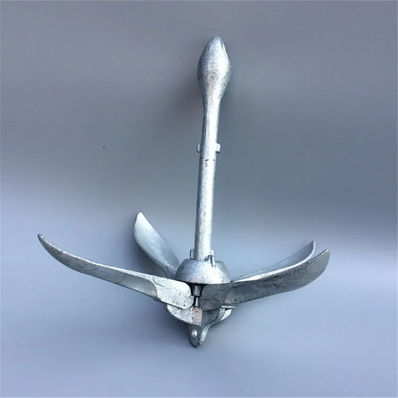 Galvanized Folding Grapnel Carbon Steel Boat Anchors 1~2 Person Inflatable Kayak Fishing Boat Dinghy Raft Accessories