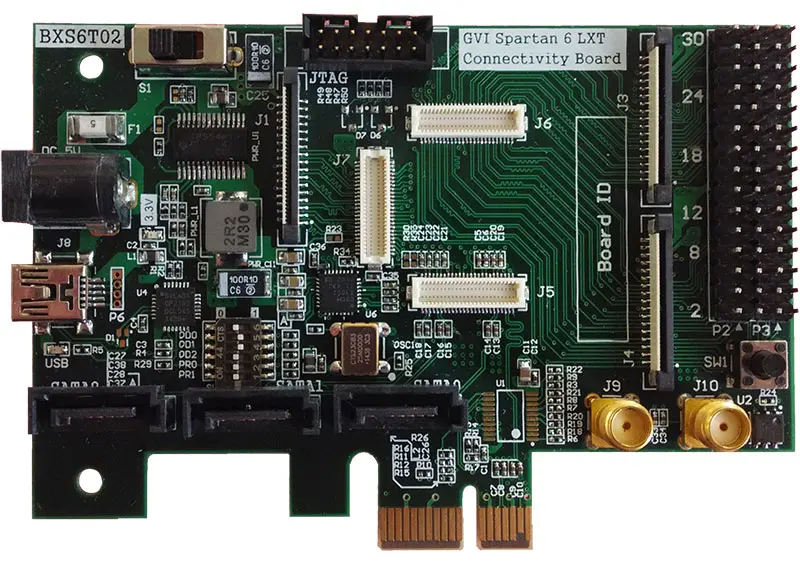 Spartan 6 XC6SLX45T Backplane, Xilinx Development Board, PCIe Development Board, SATA II