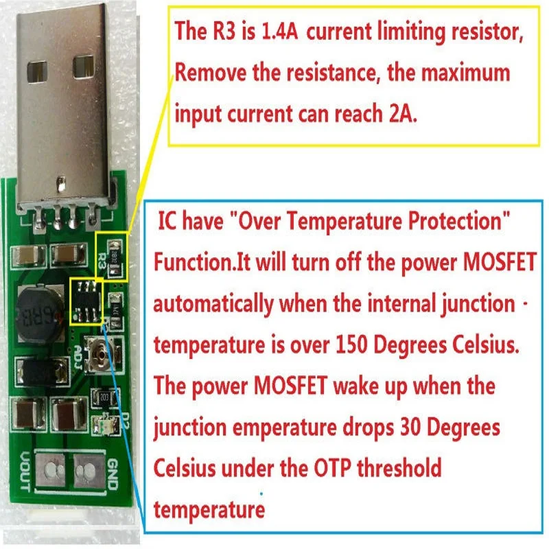 2 Pcs USB A Male 5V Input 6V-15V Output Adjustable Regulator Board DC DC Converter Step-up Boost UPS Module