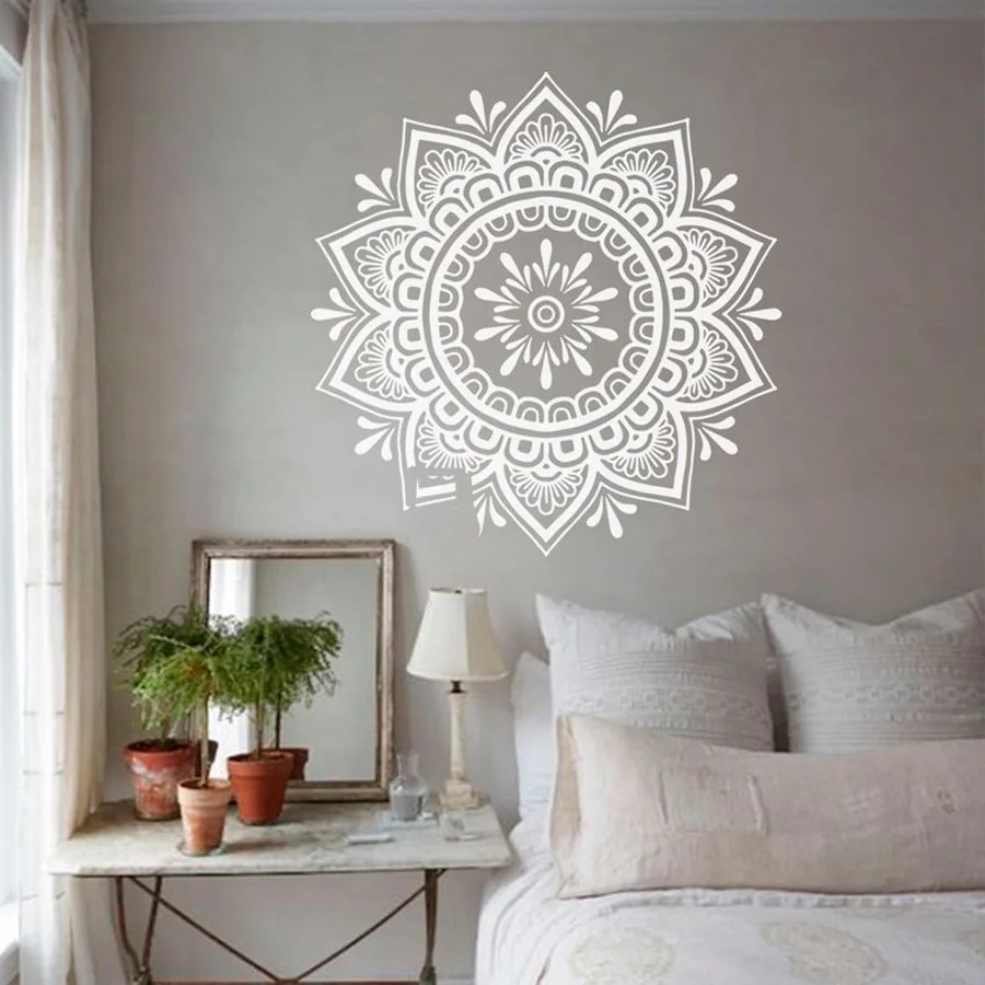 Awesocrafts Tapisserie Murale Mandala Fleur Yoga Zen - Décoration Bohème 129,5 X 150 Cm