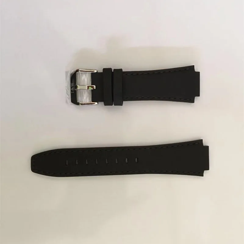 Original High Quality Black Genuine Leather Watch Strap Waterproof Sport Watch Band For Wristwatch I&W CARNIVAL Brand 589G Watch