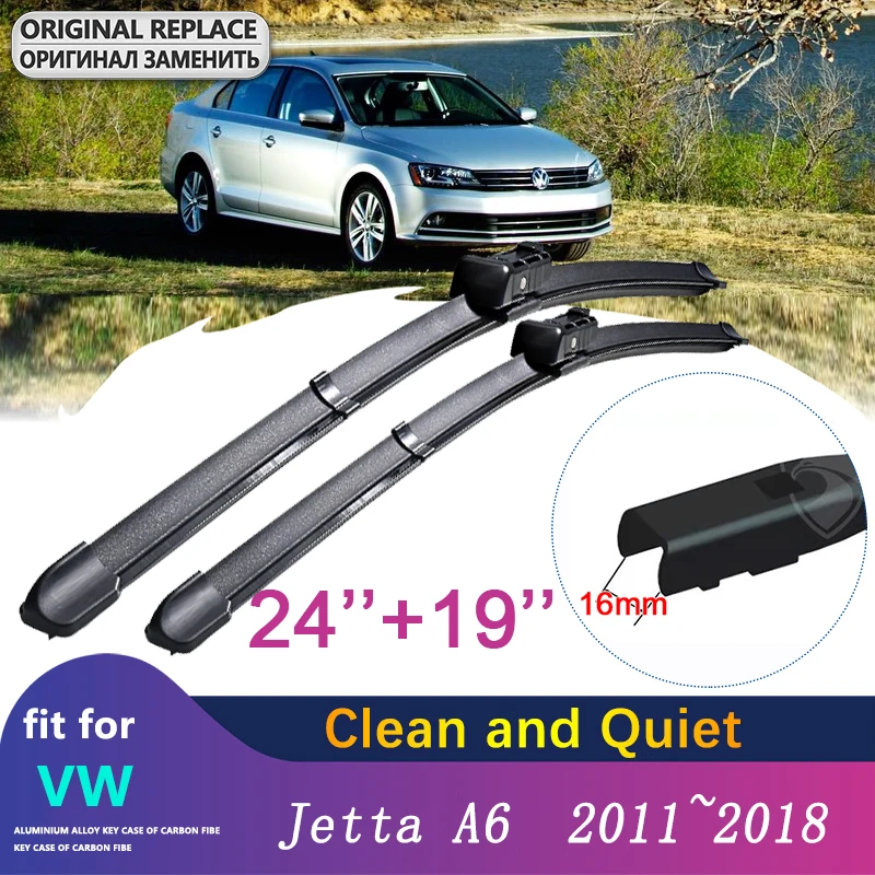 

Автомобильная щетка стеклоочистителя для Volkswagen VW Jetta A6 5C6 Mk6 6 2011 ~ 2018 2012 2013 2014 стеклоочистители переднего ветрового стекла автомобильные аксе...