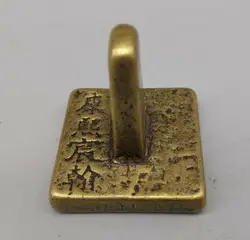 Antique Collection Brass Carving Seals Square Ornaments Home Study Desktop Decoration Crafts Stationery supplies
