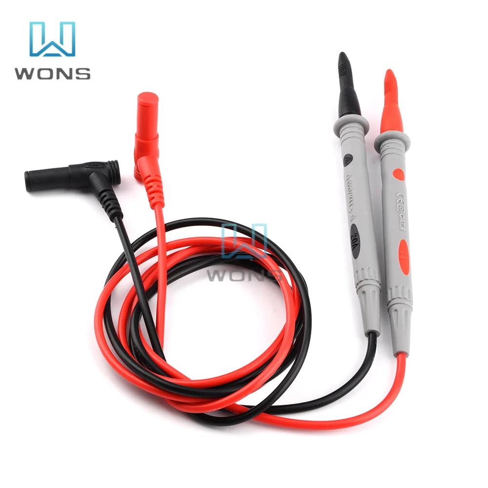 AC DC 1000V 1 Pair Probe Test Leads Pin For Digital Multimeter Needle Tip Meter Multi Meter Tester Lead Probe Wire Pen Cable 20A