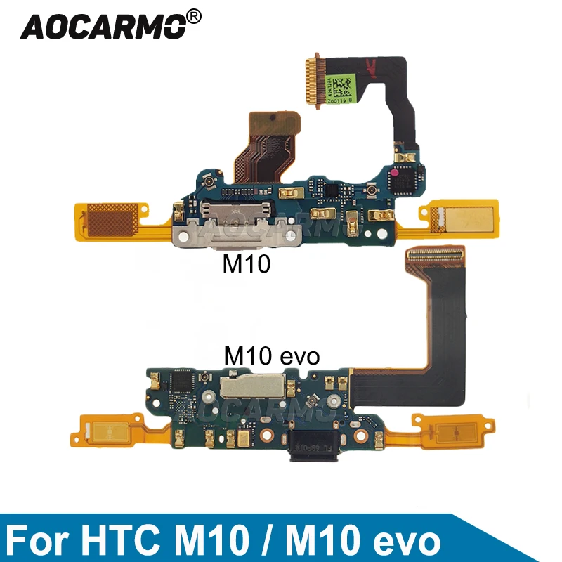 Aocarmo For HTC 10 M10 evo USB Fast Charging Port Charger Dock With Mic Connector Flex Cable Replacement Parts