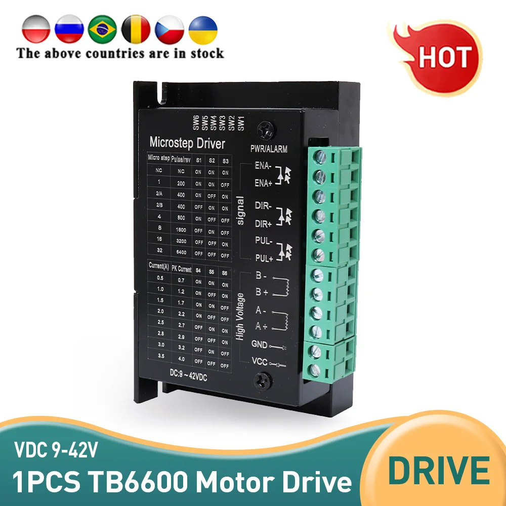 

upgrade stepper motor driver S109AFTG for NEMA23 motor 2phase 4A CNC router controller for 3D printer Tb6600