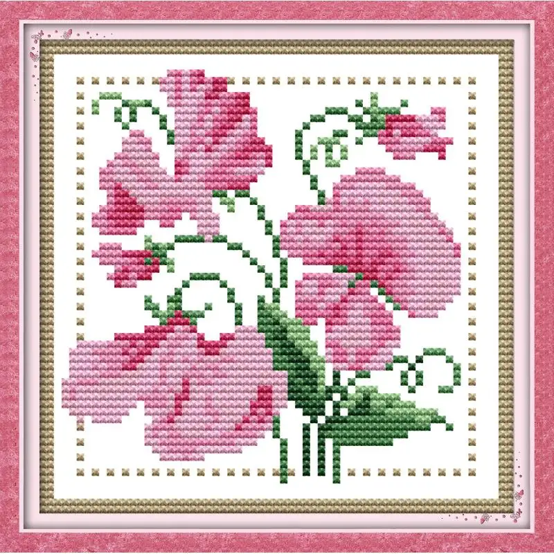 Dodici mesi fiore serie DMC punto croce kit 14ct11ct conteggio stampa su tela punto croce FAI DA TE kit di ricamo a mano ricamo