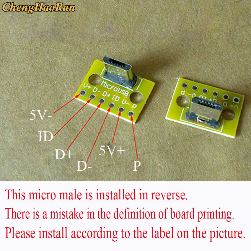 Vertical USB MicroUSB Micro USB Type C Female Male Head Connector PCB Converter Adapter Breakout Test Board 180 Degree Vertical