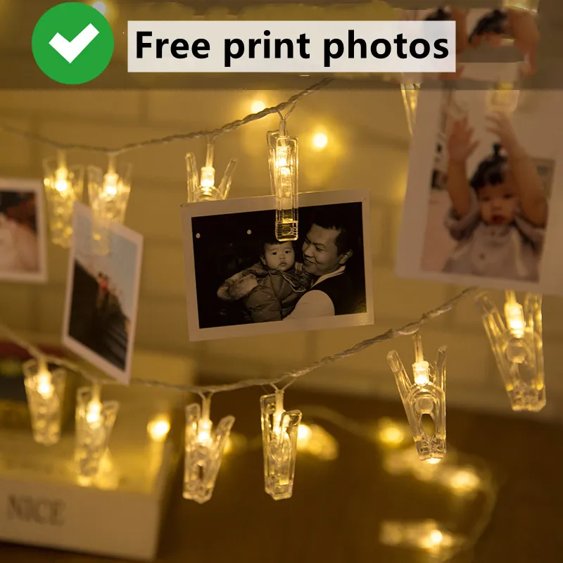 

Clip Light String Star Lantern String Light Room Decoration Photo Wall Lighting Romantic Birthday Surprise Arrangement