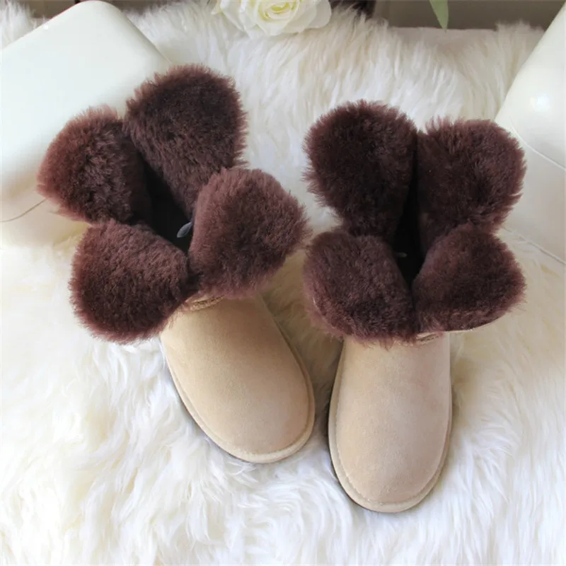 Classic Snow Boots 100% Natural Wool New Arrival 2022 Woman Winter Genuine Sheepskin Women\'s Boots High Quality Shoes Women