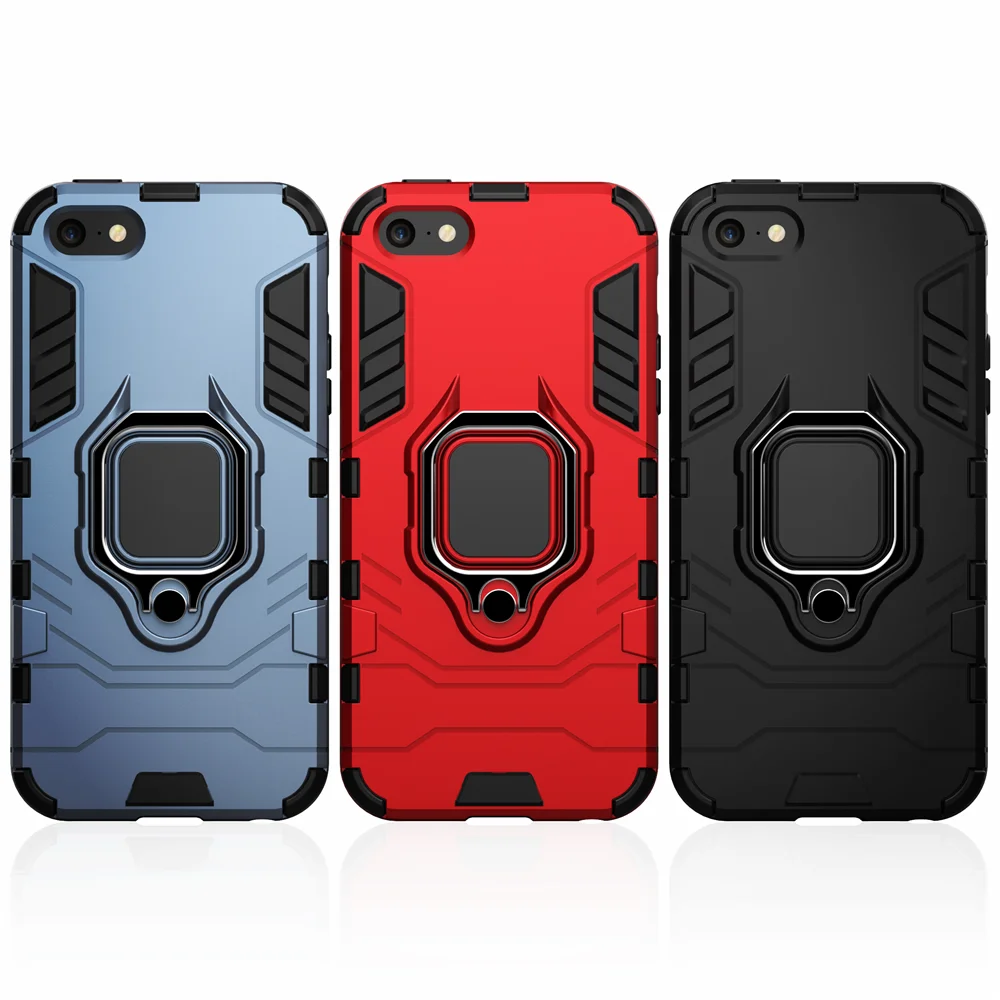 For iPhone 5 5s SE Case Shockproof Ring Stand Bumper Silicone + PC Phone Back Cover For iPhone se 2016 5 5s 5G 4.0