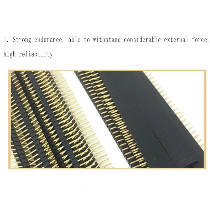 10 sztuk pozłacane Pitch 2.54mm 1x40 Pin 40 Pin jeden rząd męskie złącze główkowe prosta igła złącze — zdjęcie 6
