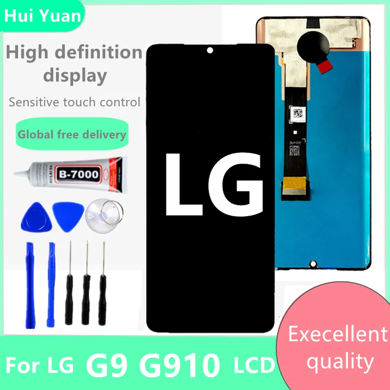 

6,8 "LG G9 ThinQ G910 G900 G900 G900N 5G/LG, бархатная фотография, Замена ЖК-дисплея