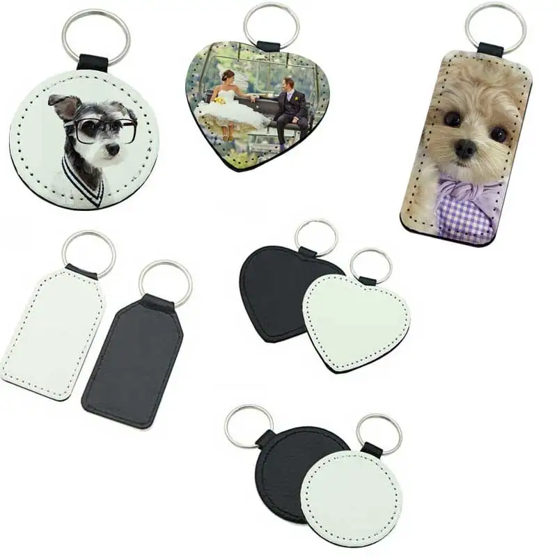 Free Shipping 50pcs/lot Blank Sublimation Leather Pendant Tags Key Chains DIY Printing Sublimation Ink Transfer paper