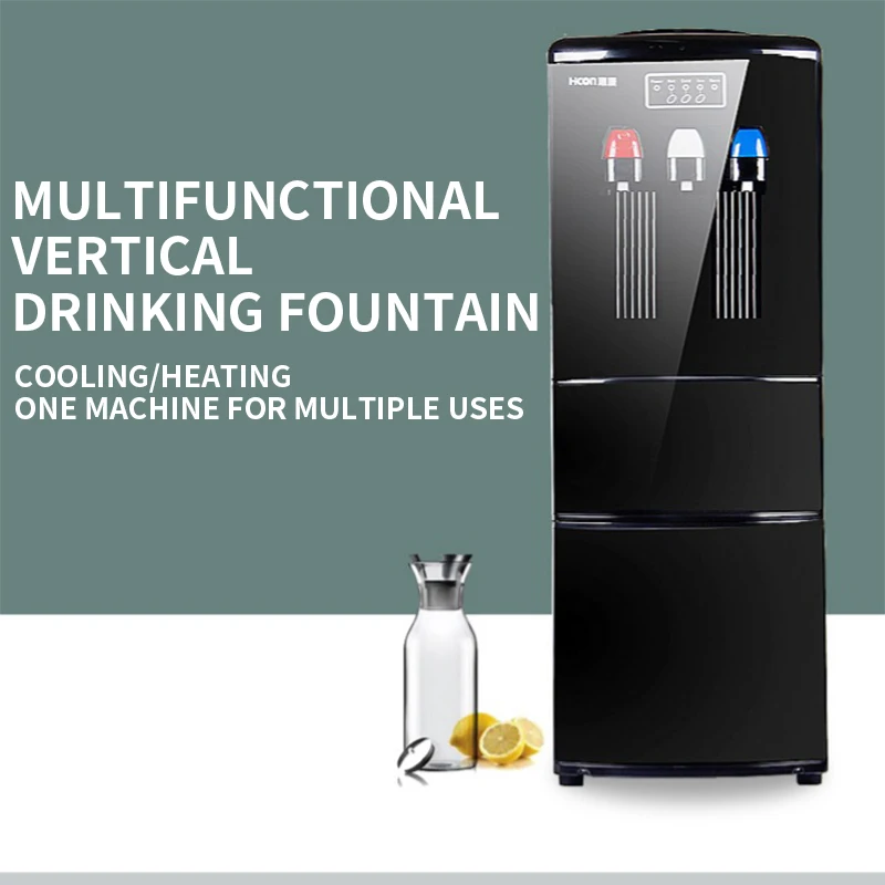 HZB-15YLR distributore di acqua verticale macchina per il ghiaccio multifunzione piccola casa bar commerciale tè al latte negozio rotondo cubetto di ghiaccio che fa macchina