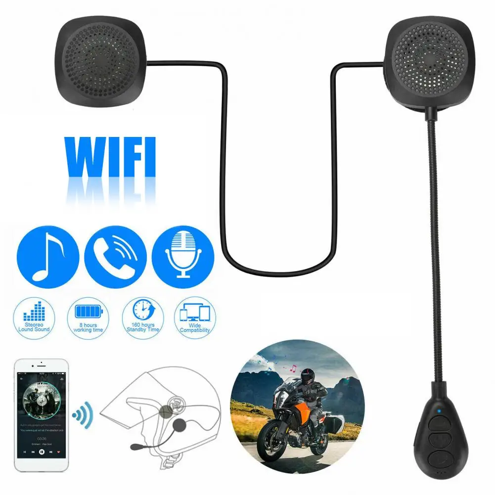 Lightweight  High-quality Wireless Helmet Headset Speaker Button Design Helmet Headphone Anti-interference   for Scooter