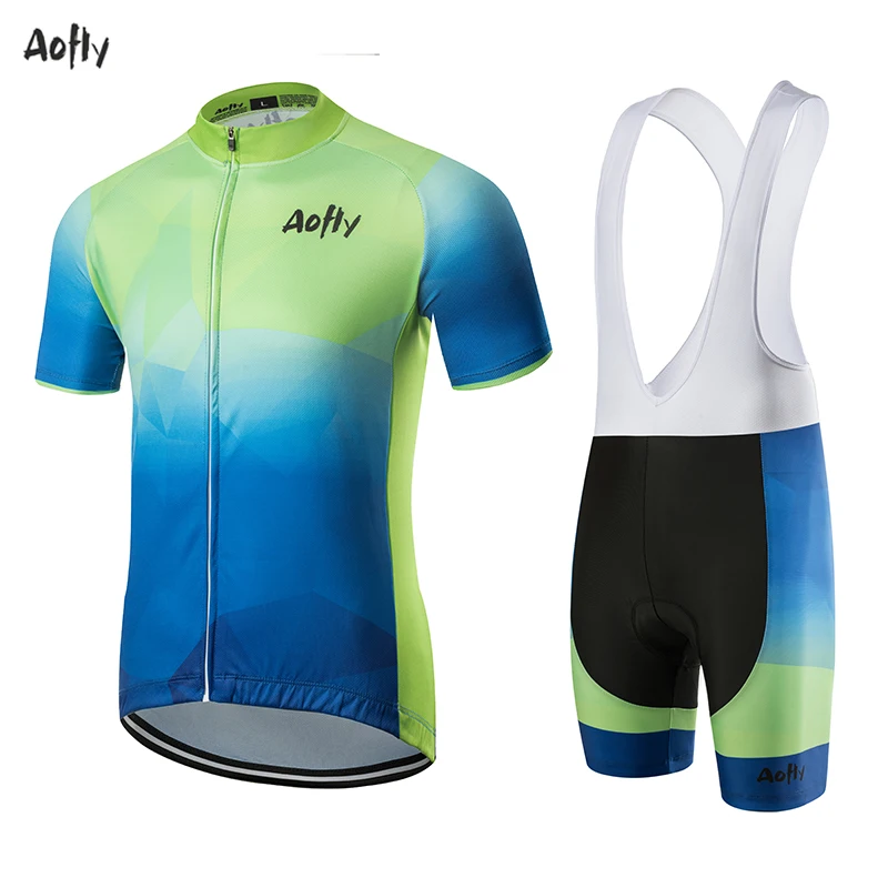 Aofly summer 020 men's cycling jersey New cycling shirts mountain bike clothing Downhill tops mtb clothing Cool blue-green style