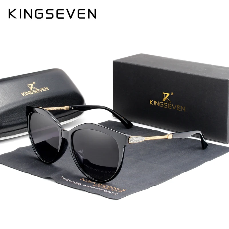 KINGSEVEN Fashion Sunglasses Elegant Series Women Polarized Glasses Double Frame Design Women Female Eyewear