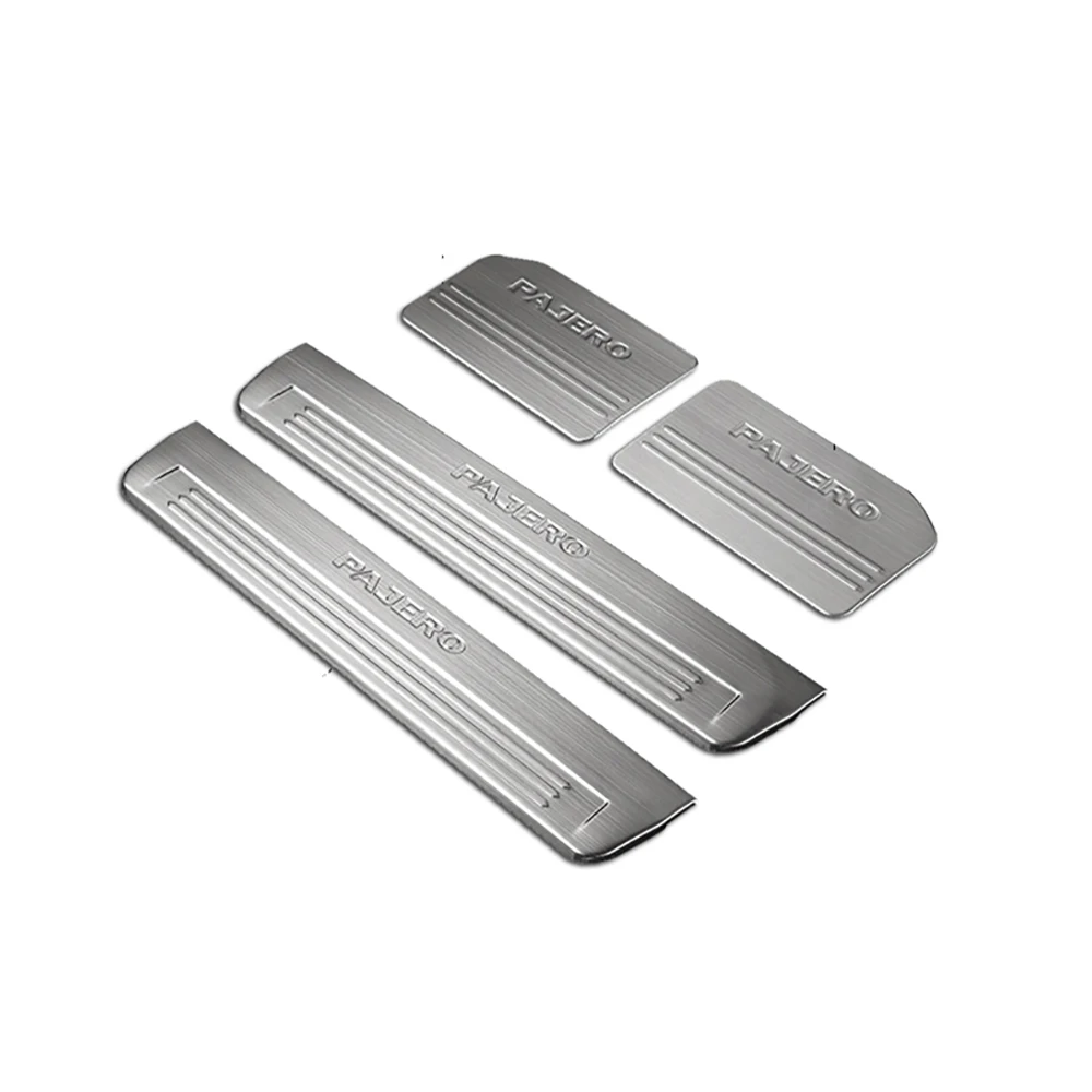 For V97 V93 V73 Mitsubishi Pajero Welcome Pedal Stainless Steel Shogun Nerf Bars Running Boards Protect Accessories Interior