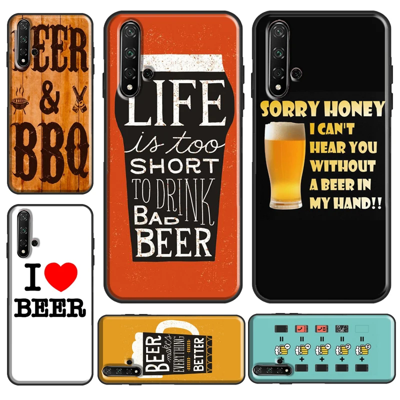 BEER HUMOUR QUOTES JOKES Case For Huawei Y7 Y6 Y9 2019 Nova 5T Coque For Honor 50 Pro 9X 8X 10i 9 20 10 Lite Shell