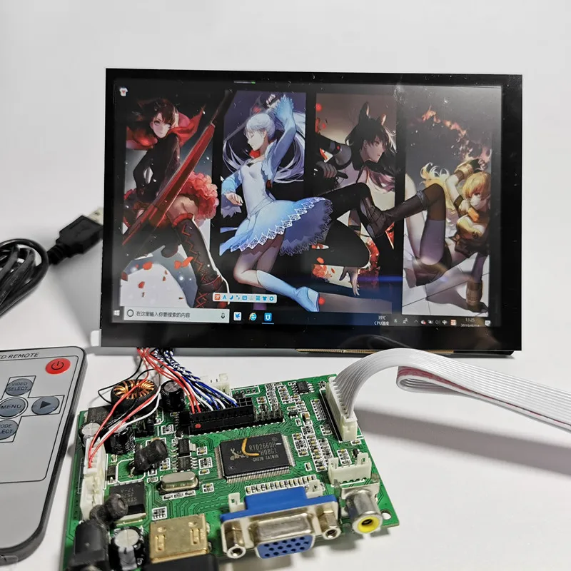 7 بوصة تعمل باللمس بالسعة شاشة IPS LCD وحدة مراقبة عرض دعم سيارة HDMI-متوافق VGA 2AV الصوت التوت بي 3 عن بعد