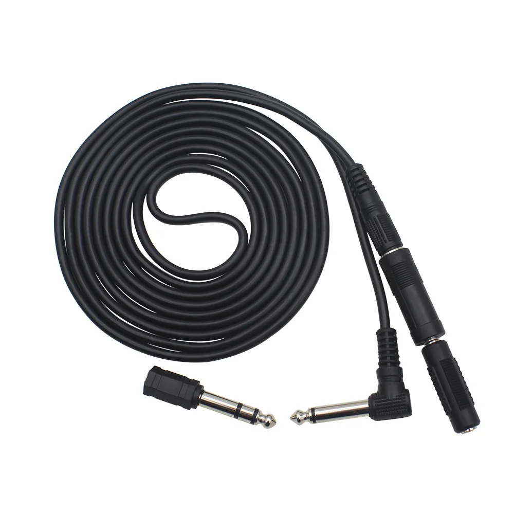 Guitar Cable 3m Connecting Cable Plugs Noise Reduction Audio Cable 6.35 3.5mm Plugs for Electric Guitar Bass