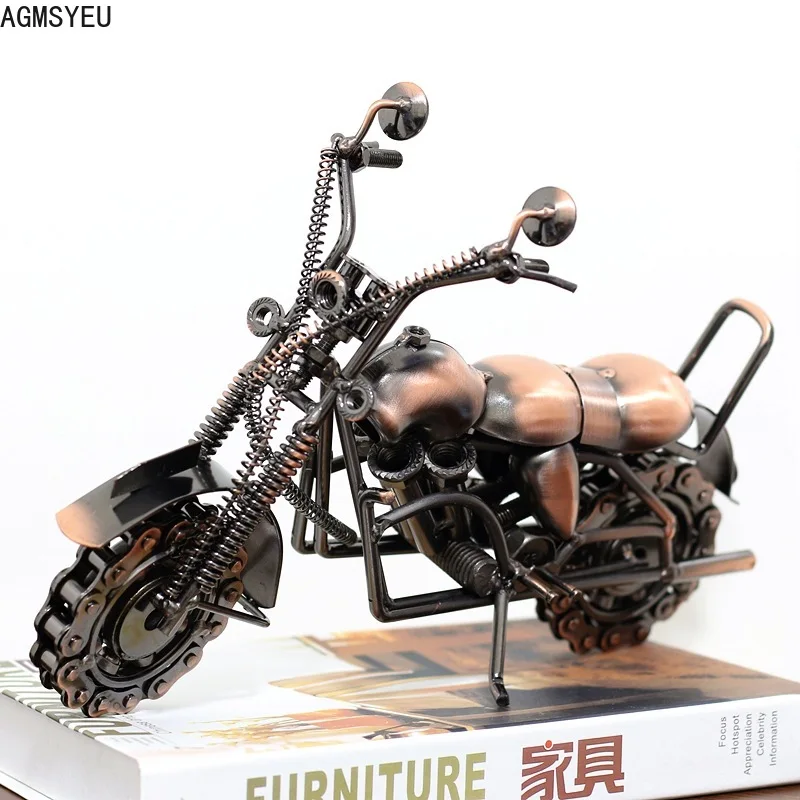 

retro handmade metal crafts motorcycle model ornaments creative tourist attractions souvenirs living room home decoration