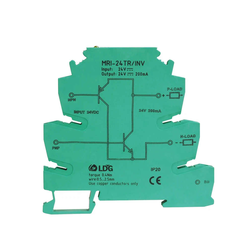 MRI-24TR/INV relay module NPN to PNP signal converter PLC sensor polarity IO conversion Opticalcoupler Interface