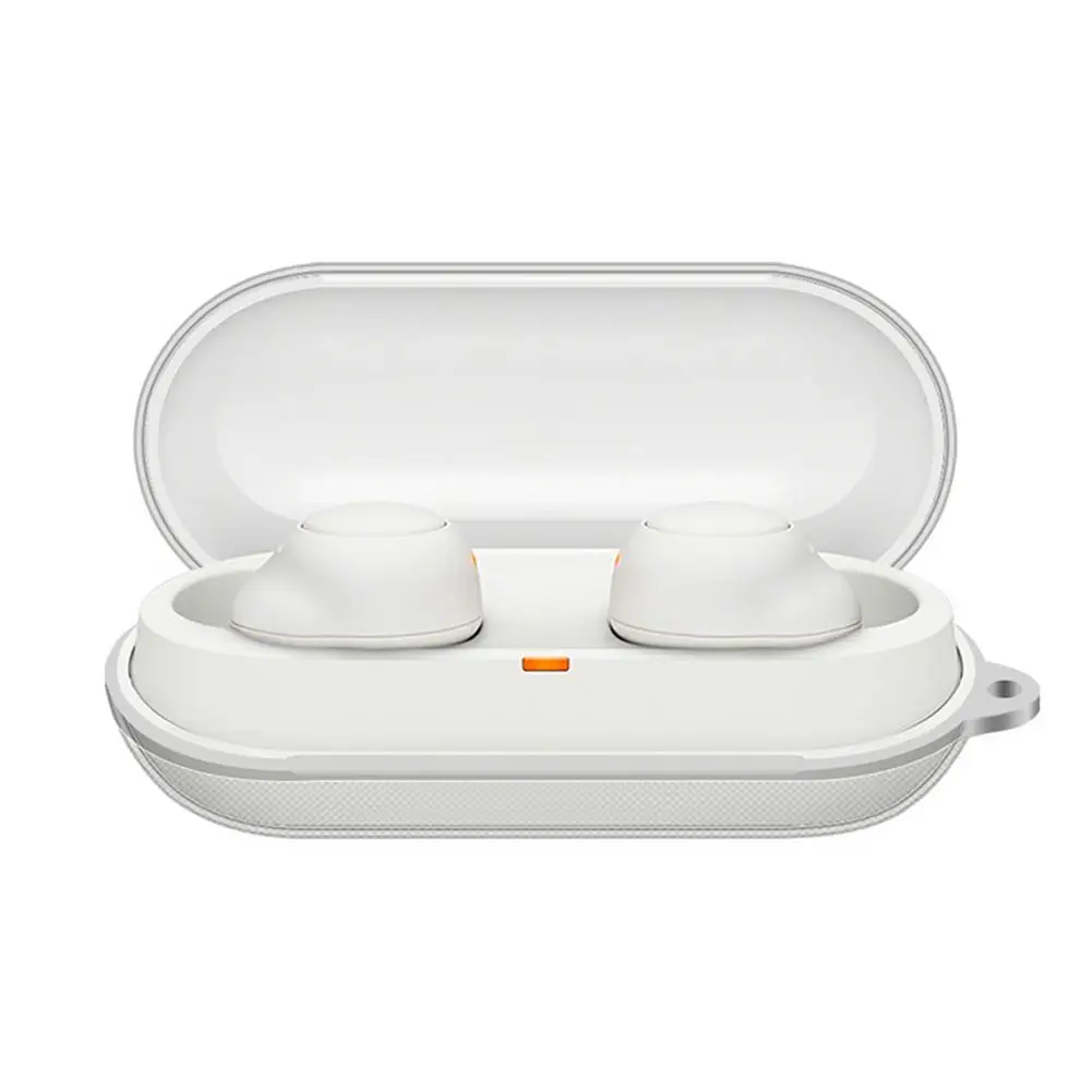 حافظة لهاتف SNY WF-C500 ملحقات سماعات الأذن غطاء صندوق شحن حافظة لهاتف Soy WF C500 غلاف من البولي يوريثان مع سلسلة مفاتيح مضادة للضياع