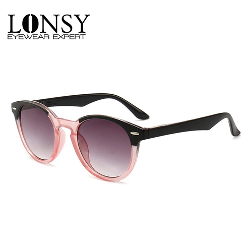 Imagen 1 del producto Gafas de sol de lectura redondas Unisex a la moda, gafas para presbicia con lentes transparentes para hombres y mujeres, gafas ópticas dioptrías + 100 + 200 + 300 + 400