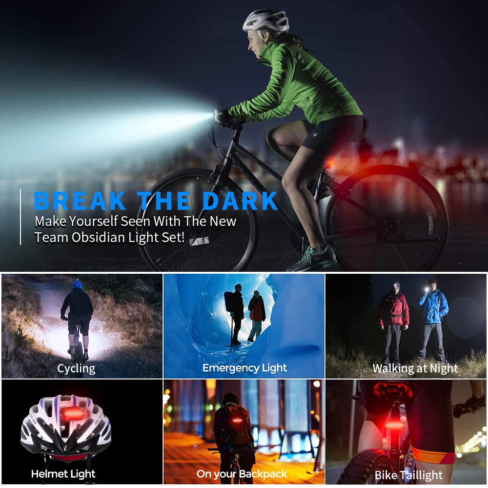 10000-1200mAh Bike Light USB Rechargeable Front Headlight 18650 Battery LED Flashlight for Bicycle Road MTB Lamps Bicycle Light