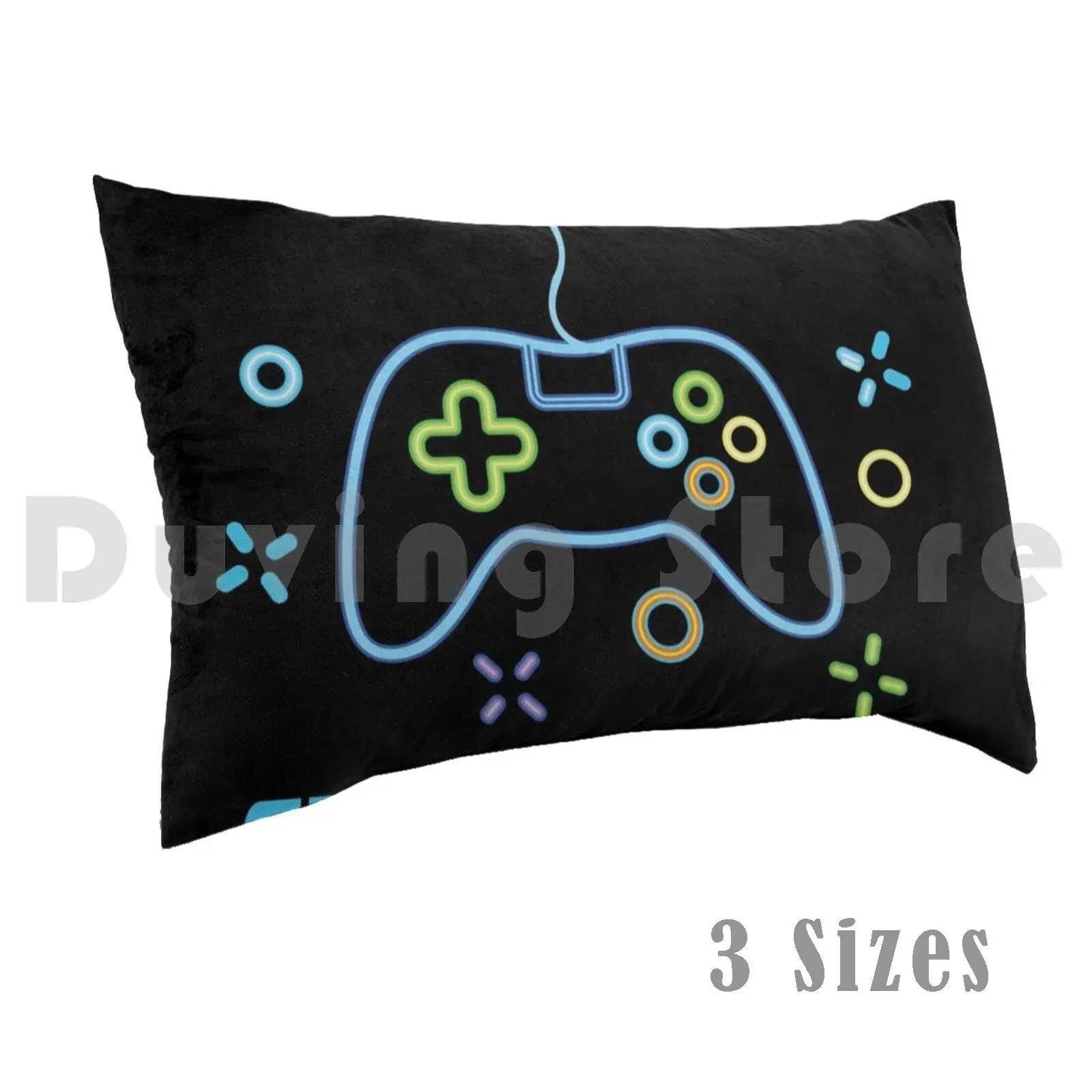 Pillow Case Chill And Play Hat Gaming Gamer Games Geek Nerd Game Neon Game Gamer Guy Arcade Dice Rpg