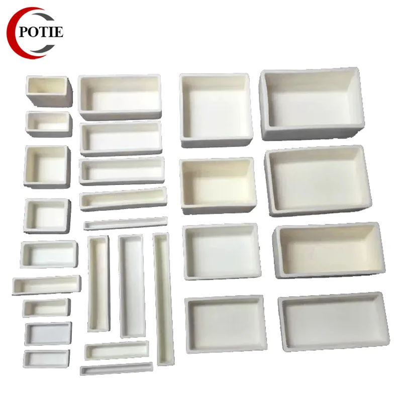 Square Shape 99% Alumina Combustion Boat Tube Furnace Corundum Crucible Melting Metal for Lab Casting Quartz Container