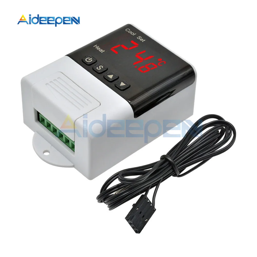 

DTC1200 AC 110V-220V LED Digital Thermometer Temperature Controller Temperature Sensor Meter For Aquarium Replace STC-1000