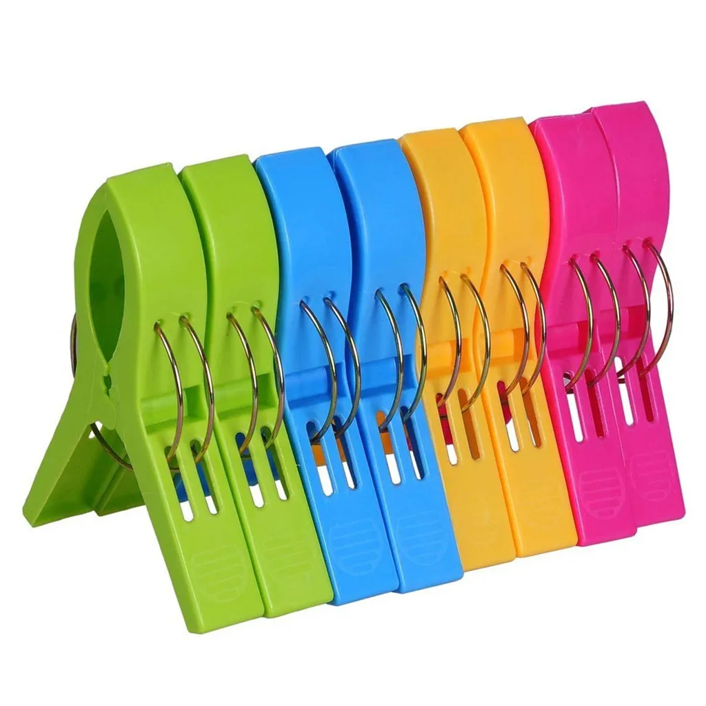 

Beach Towel Clips Towel Holder for Beach Chair or Pool Loungers Keep Towel Multifunction Colour clothes Clip Plastic clothespin