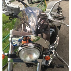 Motorcycle Windscreen For Yamaha Drag Star XVS 125  250 400 650 1100 XVS1100 XVS650 Upper Fork Tube Mount Windshield Meter Visor