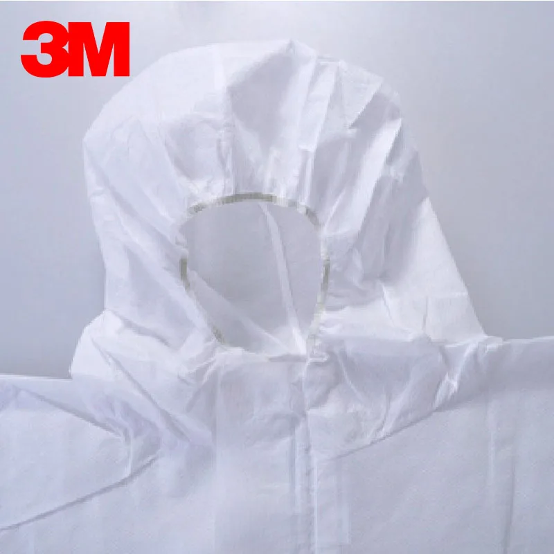 3M 4510 Clothing Chemical Disposable Protective Coverall Safety Work Wear Size M/L/XL/XXL White Color