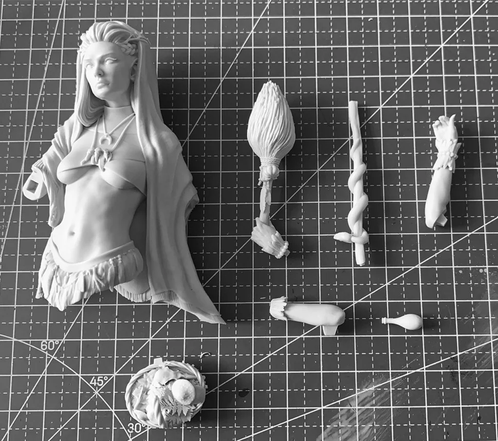 1/10 Resin BUST Model GK kits , Witch ,Unassambled Unpainted S296