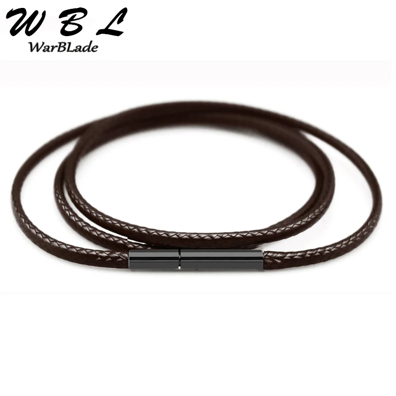 

High Quality Necklace Cord Leather Cord Wax Rope Chain With Stainless Steel Clasp For DIY Necklace 1.5mm 2mm 3mm Jewelry Making