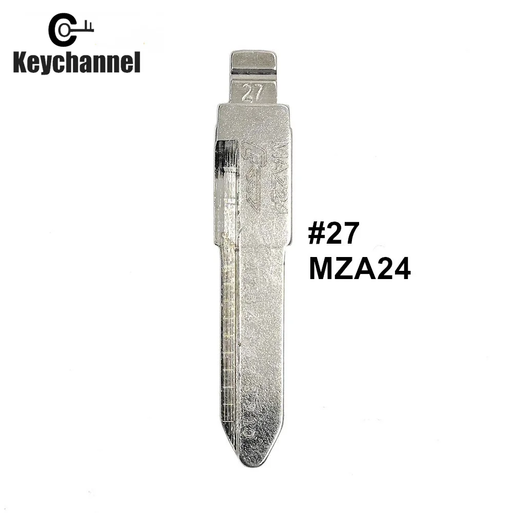 5PCS  MAZ24 #27 Engraved Line Car Key Blade Scale Shearing Teeth Cutting Key Blank Clipper Key Blade For Mazda M2 M3 M5 M6 M8