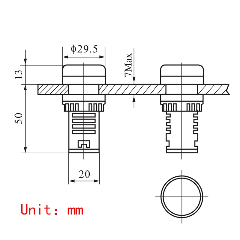 Imagem -06 - Luz de Sinal Flash Led Vermelho Ativo Buzzer Beep Hazard Alarme Indicador Som Longo Pequeno Pcs Ad1622sm 12v 24v 110v 220v 380v 22 mm