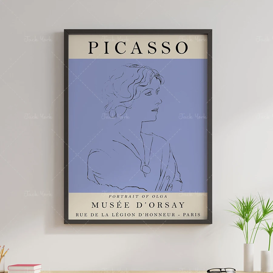 Picasso Exhibition Poster, Lady Resting, Vintage Art, Minimalist Poster, Line Drawing, Art Print, Bedroom Art, Ideal Gift, Vari