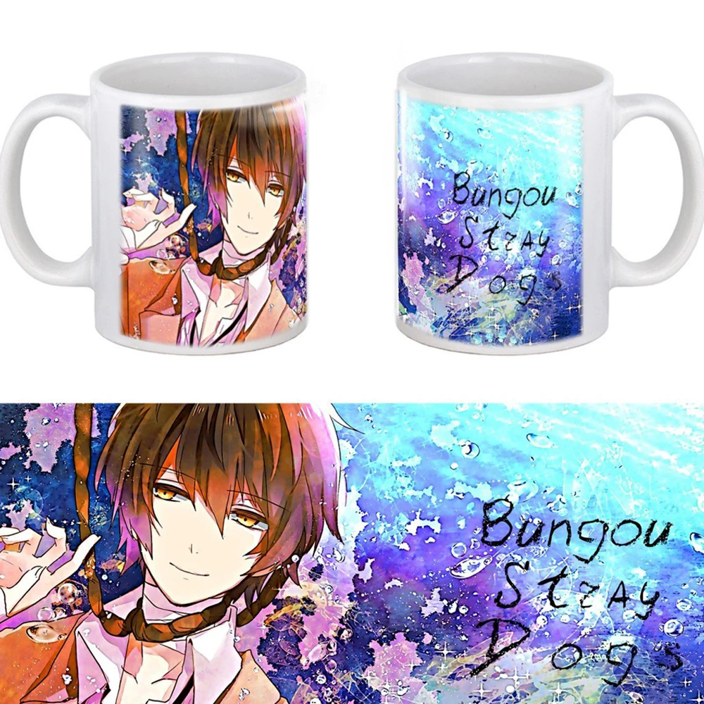 BUNGOU STRAY DOGS Ceramic Coffee Mug 11oz Cute Anime Home Milk Tea Cup Mugs Dropshipping