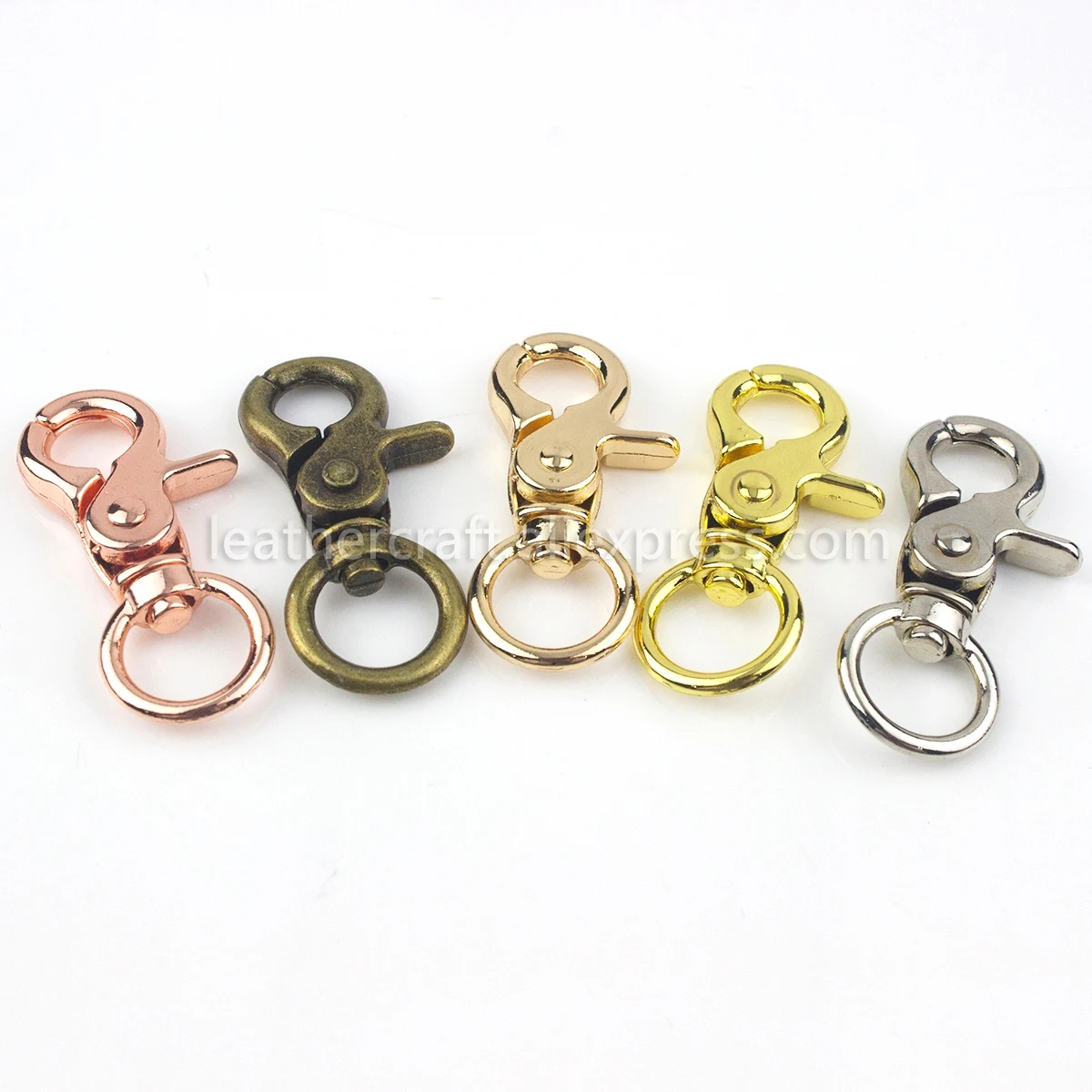 1x Solid Metal Snap Hook Trigger Lobster Clasps Clips Spring Gate Leather Craft Pet Leash Bag Strap Belt Webbing Keychain Hooks