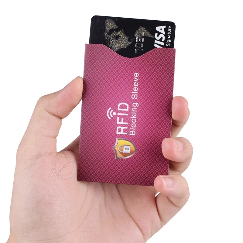 5pcs Anti-Theft RFID Blocking Sleeve Aluminum Foil Credit Bank Card Holder Protector Anti-Scan NFC Signal Wallet