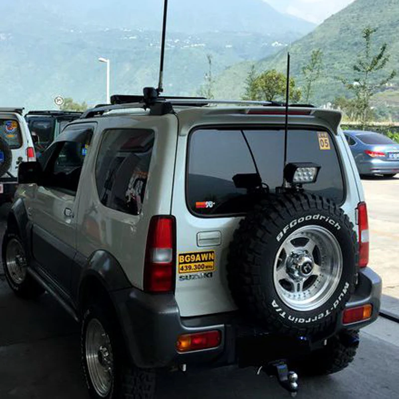 for Suzuki jimny spoiler with LED light High Quality ABS Material Car Rear Wing Spoiler Primer Color 2007-2016