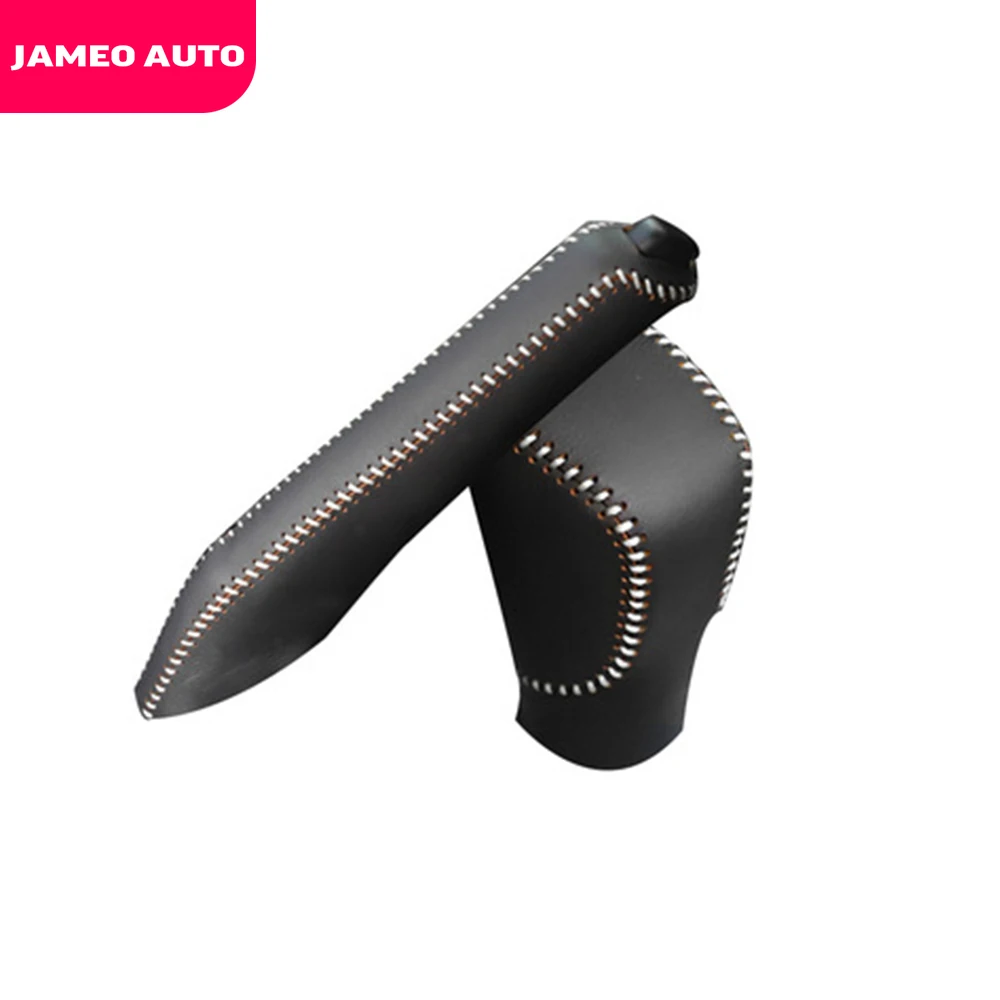 Car Gear Shift Collars for Honda Civic 2016-2019 Fit 2020 2021 Accord 2014 - 2019 Gear Shift Knob Leather Head Handbrake Cover