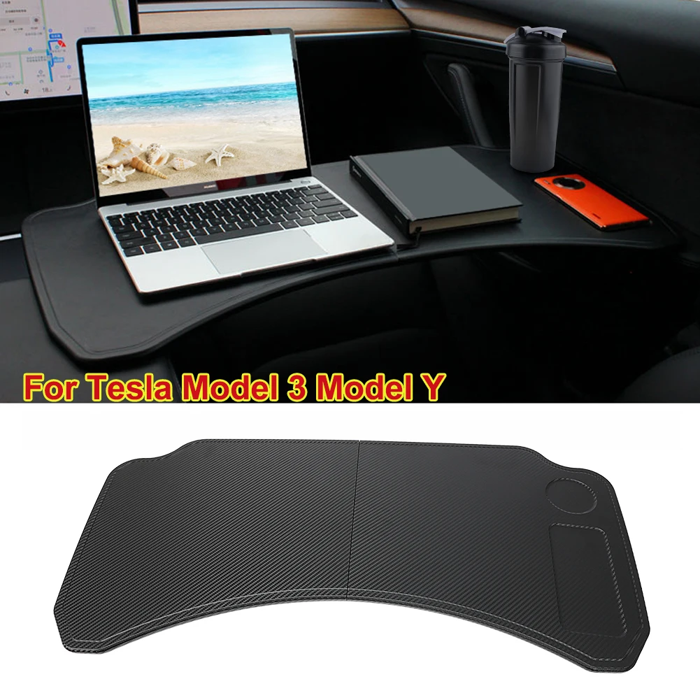 

Table For Tesla Model 3 Model Y Steering Wheel Board Laptop Notebook Foldable Desk Mount Eating Drinking Tray Holder,Storage bag