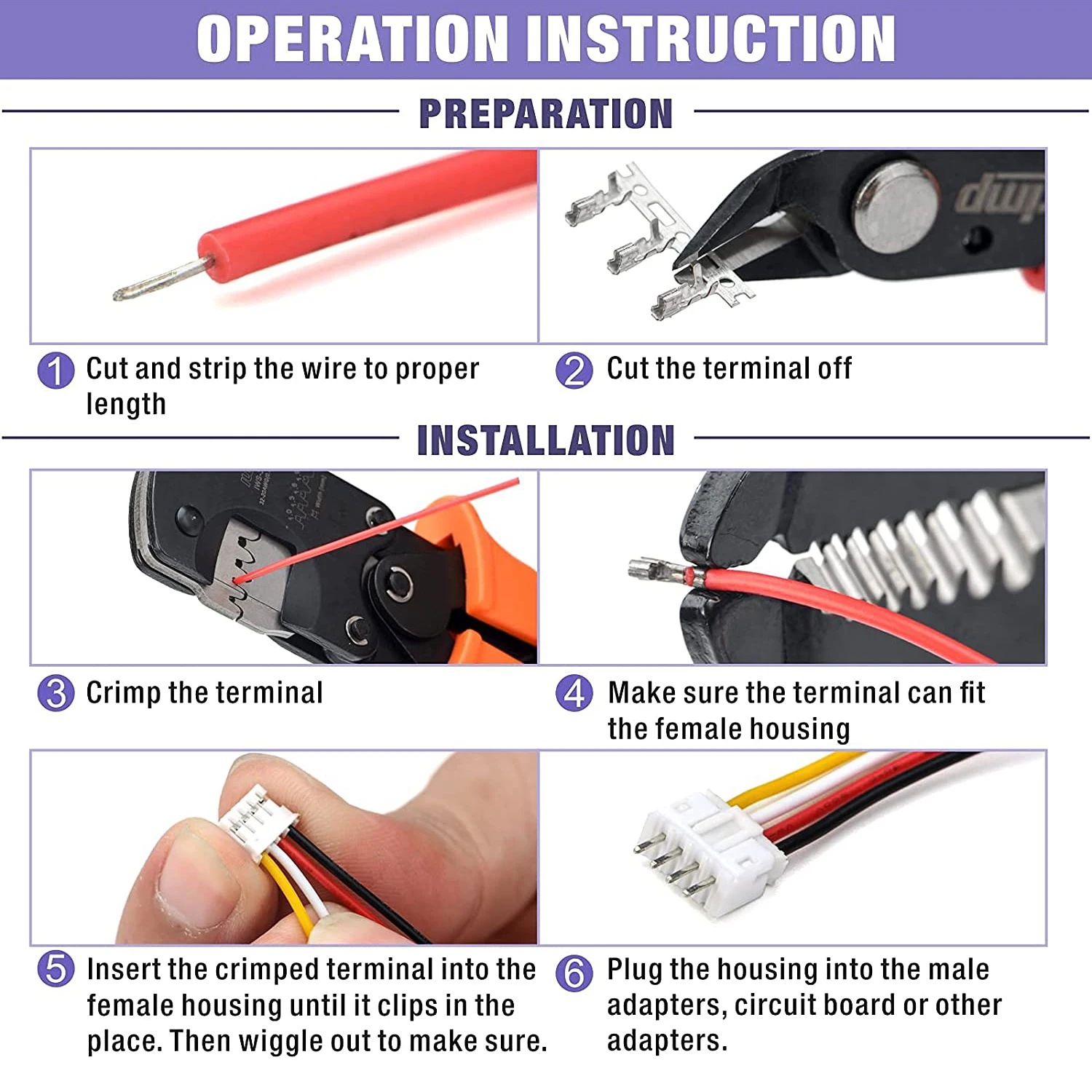 IWISS IWS-3220M Crimper Plier 0.03-0.52mm² 32-20AWG Micro Connector Ratecheting Crimping Tool Set 1470pcs PH2.0mm Terminals Kit